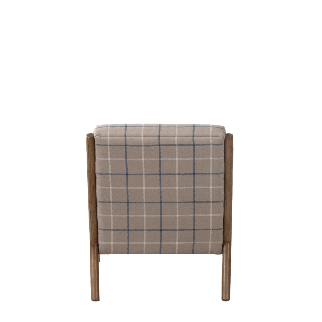 LUCA OCCASIONAL CHAIR -  COASTAL PLAID / HISTORY OAK image 3